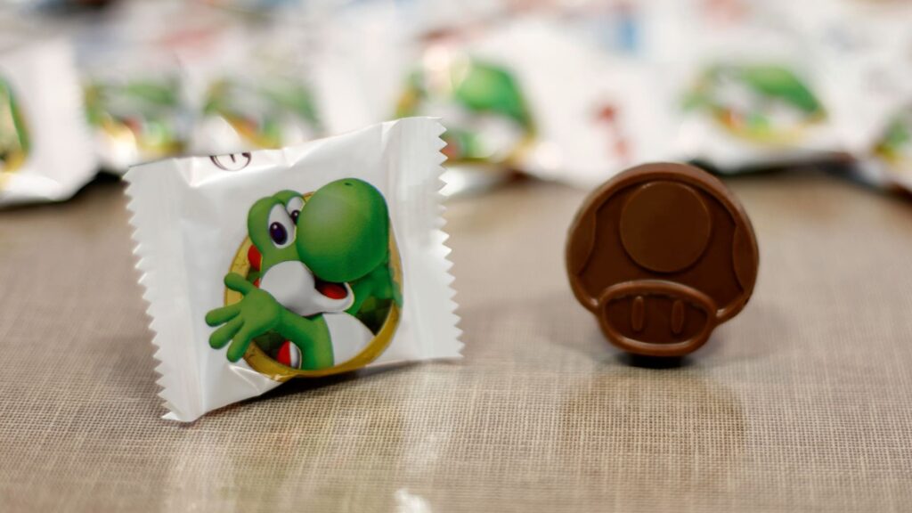 Chocolates corporativos com logotipo personalizado (29) Brindes cooperativos em Palestina - CE