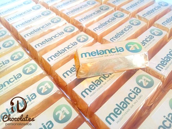 Chocolates corporativos com logotipo personalizado (72) Brindes cooperativos em Palestina - CE