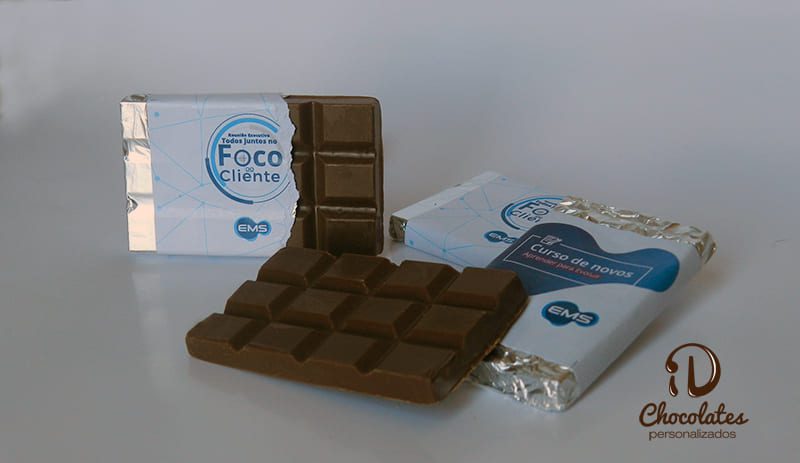 Chocolates corporativos com logotipo personalizado (75) Brindes cooperativos em Palestina - CE