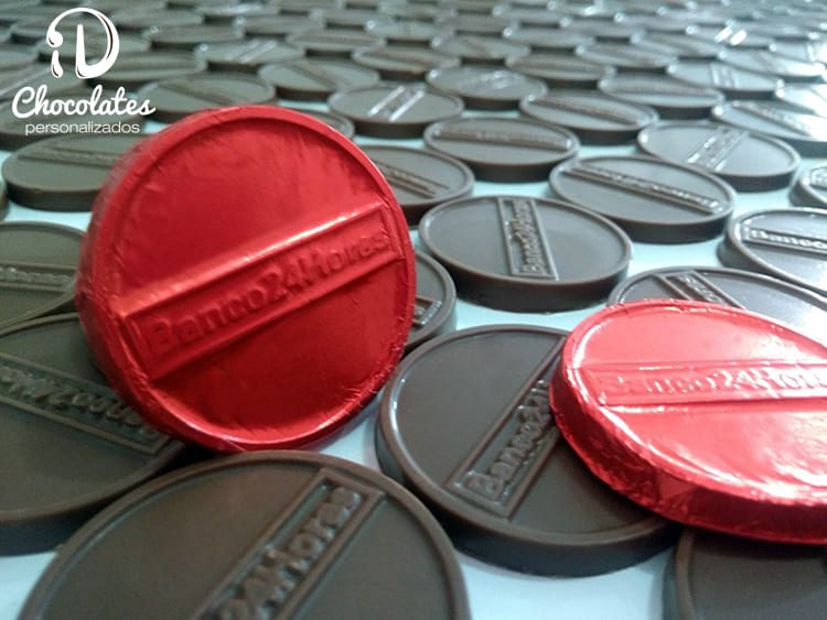 Chocolates corporativos com logotipo personalizado (80) Brindes cooperativos em Palestina - CE